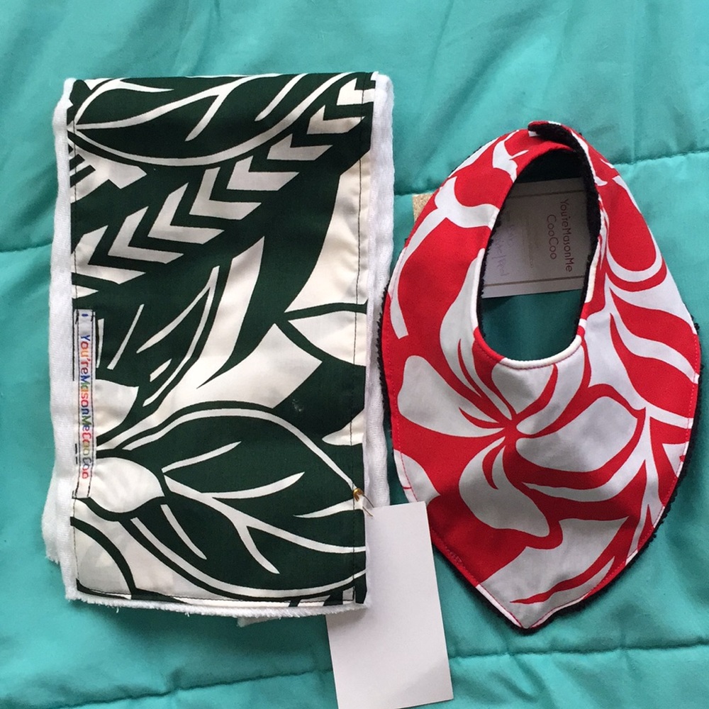 Baby bib and burp rag